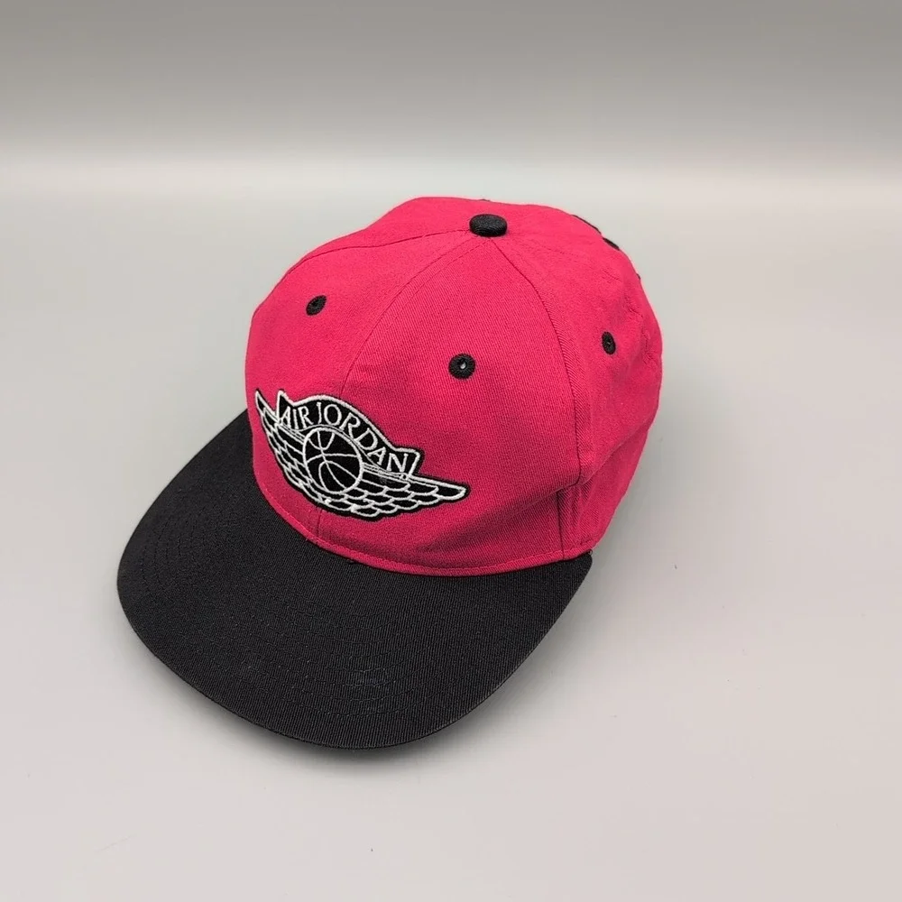 Air Jordan Wings‎ Snapback Cap Hat Youth Red Black Adjustable Basketball
